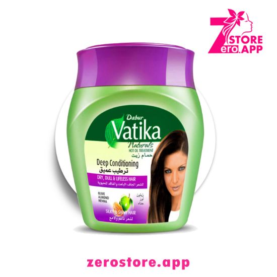 صورة  فاتيكا حمام كريم للشعر بزيت الزيتون واللوز والحناء -  900 جم