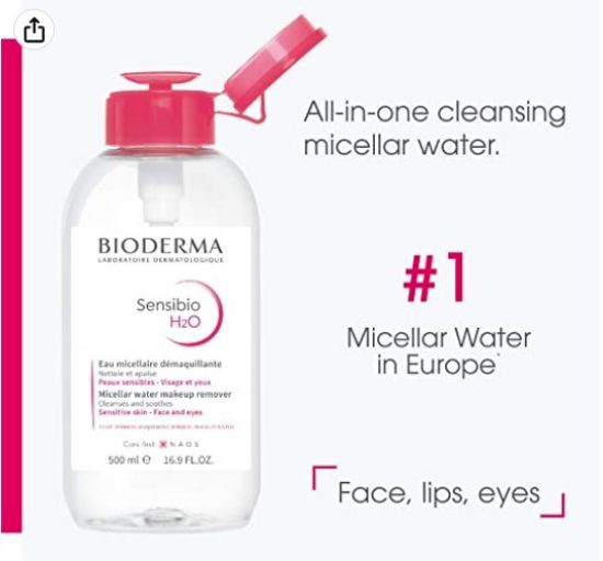 صورة بيوديرما سينسيبو  H2O بحجم  500 مل  