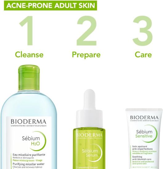 صورة بيوديرما سيروم للوجه سيبيوم  للبشرة المعرضة لحب الشباب ، 30 مل