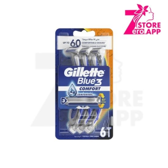 صورة شفرات جيليت بلو 3 كومفورت للرجال، 6 قطع