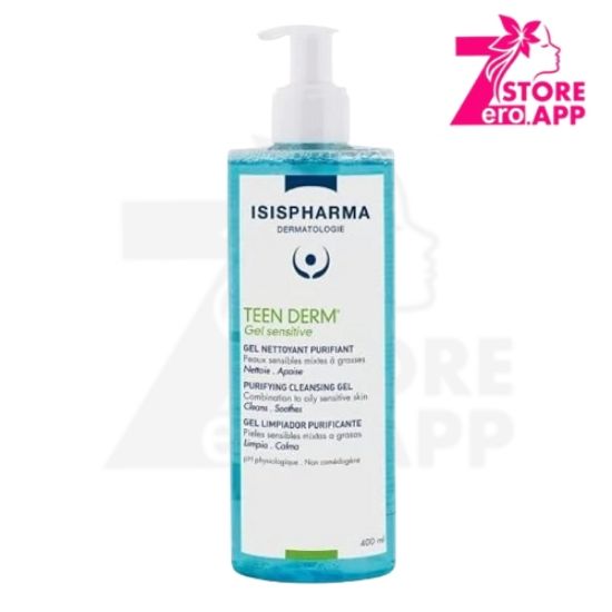 صورة ايزيس فارما جل تين ديرم للبشرة الحساسة من ايزيس، 400 مل 