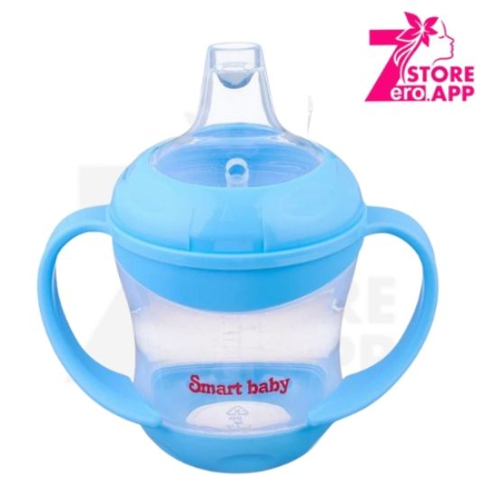 صورة كوب الأطفال بماصة سيليكون ويدين 160 مل من سمارت بيبي – لبني