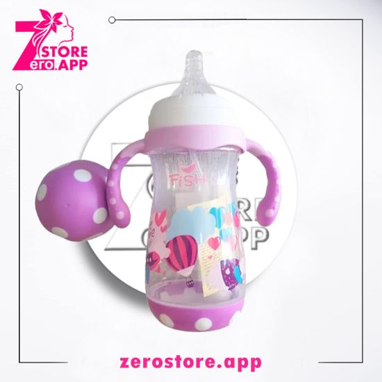 صورة فيش ببرونة بلاستيك Funny بغطاء وحلمة وايد نيك |٣٠٠  مل