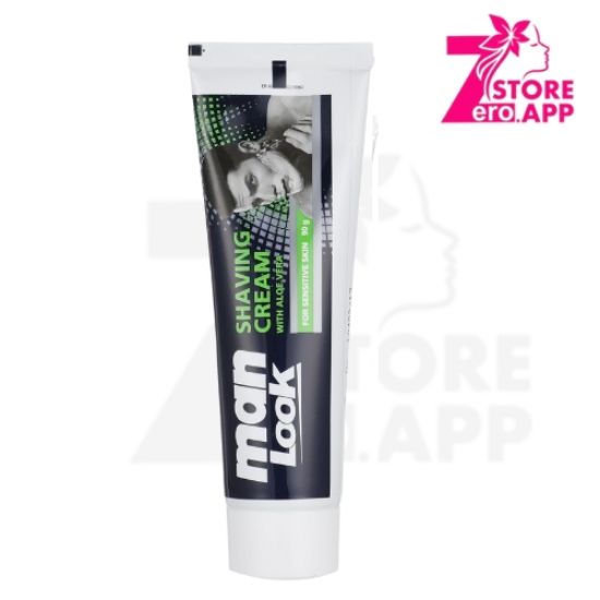 صورة كريم حلاقة مان لوك للبشرة الحساسة مع خلاصة الصبار، 90 جم
