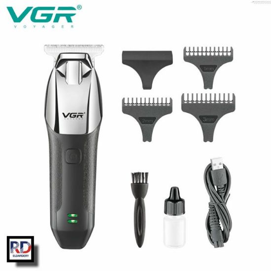 صورة V-171 ماكينة حلاقة الشعر قابلة للشحن - أسود/فضي