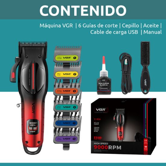 صورة ماكينا كورتار بيلو VGR V-026 Pro 9000 دورة في الدقيقة سيراميك DLC اللون Rojo