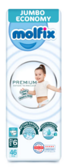 صورة مولفيكس حفاضات بريميوم O2 مقاس 6 ، 46 قطعة