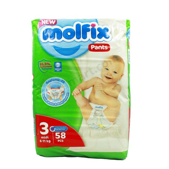 صورة مولفيكس بانتس 58 حفاضة مقاس 3 وسط