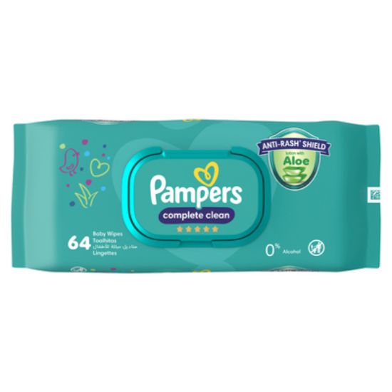 صورة مناديل مبللة أطفال كومبليت كلين بامبرز - 64 منديل