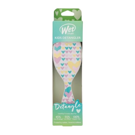 صورة فرشاة فك تشابك الشعر للأطفال من ويت براش على شكل قلوب