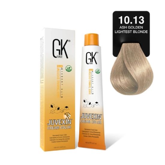 صورة صبغة شعر جي كي هير أشقر رمادي ذهبي فاتح جدًا  10.13