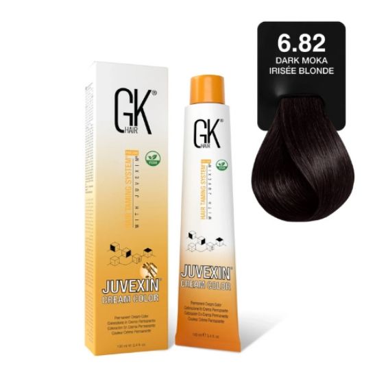 صورة صبغة شعر GK أشقر فاتح موكا بنفسجي 6.82