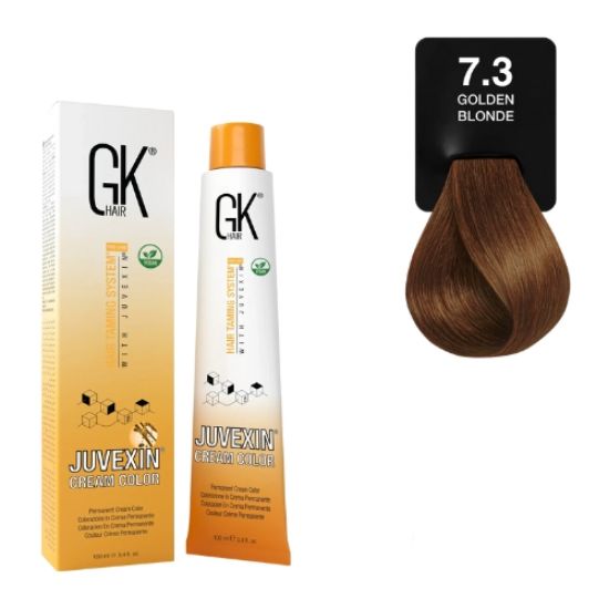 صورة صبغة شعر جي كي 7.3 أشقر ذهبي