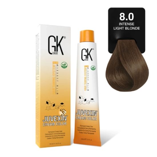 صورة صبغة شعر جي كي 8.0 بدرجة لون أشقر خفيف قوي