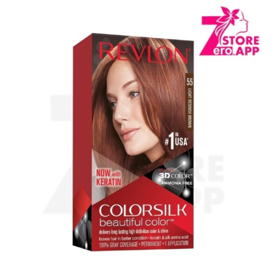 صورة صبغة شعر دائمة من كولور سيلك - بني محمر فاتح 55