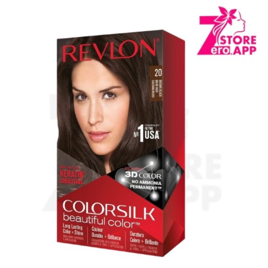 صورة صبغة شعر ريفلون كولور سيلك، 20 بني أسود
