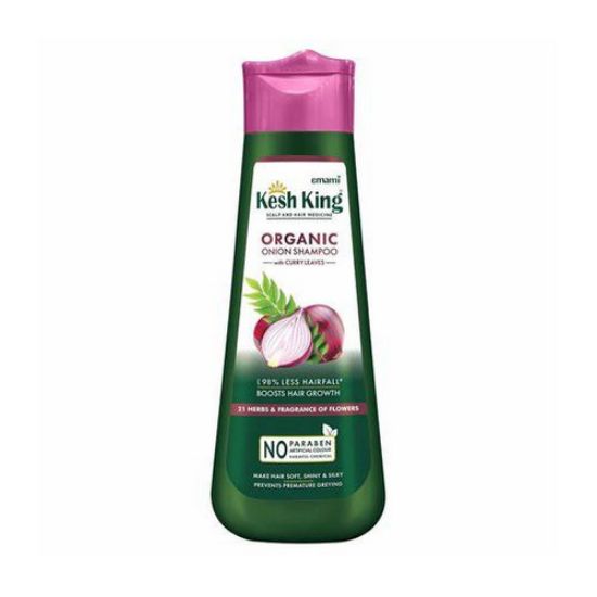 صورة شامبو البصل العضوي بأوراق الاكري لعلاج تساقط الشعر وتعزيز نموه ونعومة فائقة من كيش كينج 300 مل